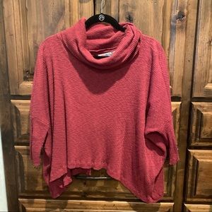 Madewell quarter sleeve turtle neck with slit back
